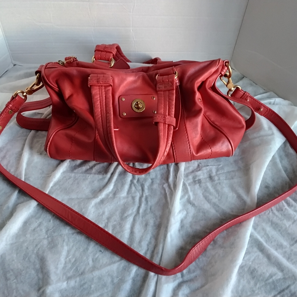Marc by Marc Jacobs Leather Strawberry Totally Turnlock Satchel Crossbody